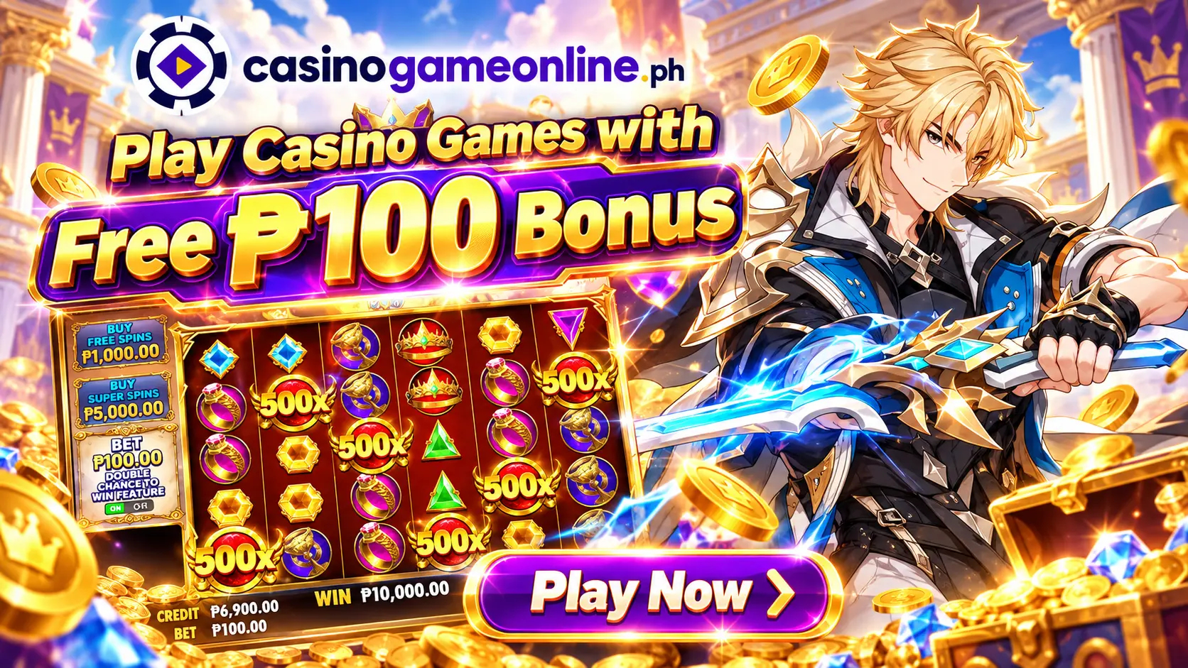 Play Casino Games with Free ₱100 Bonus
